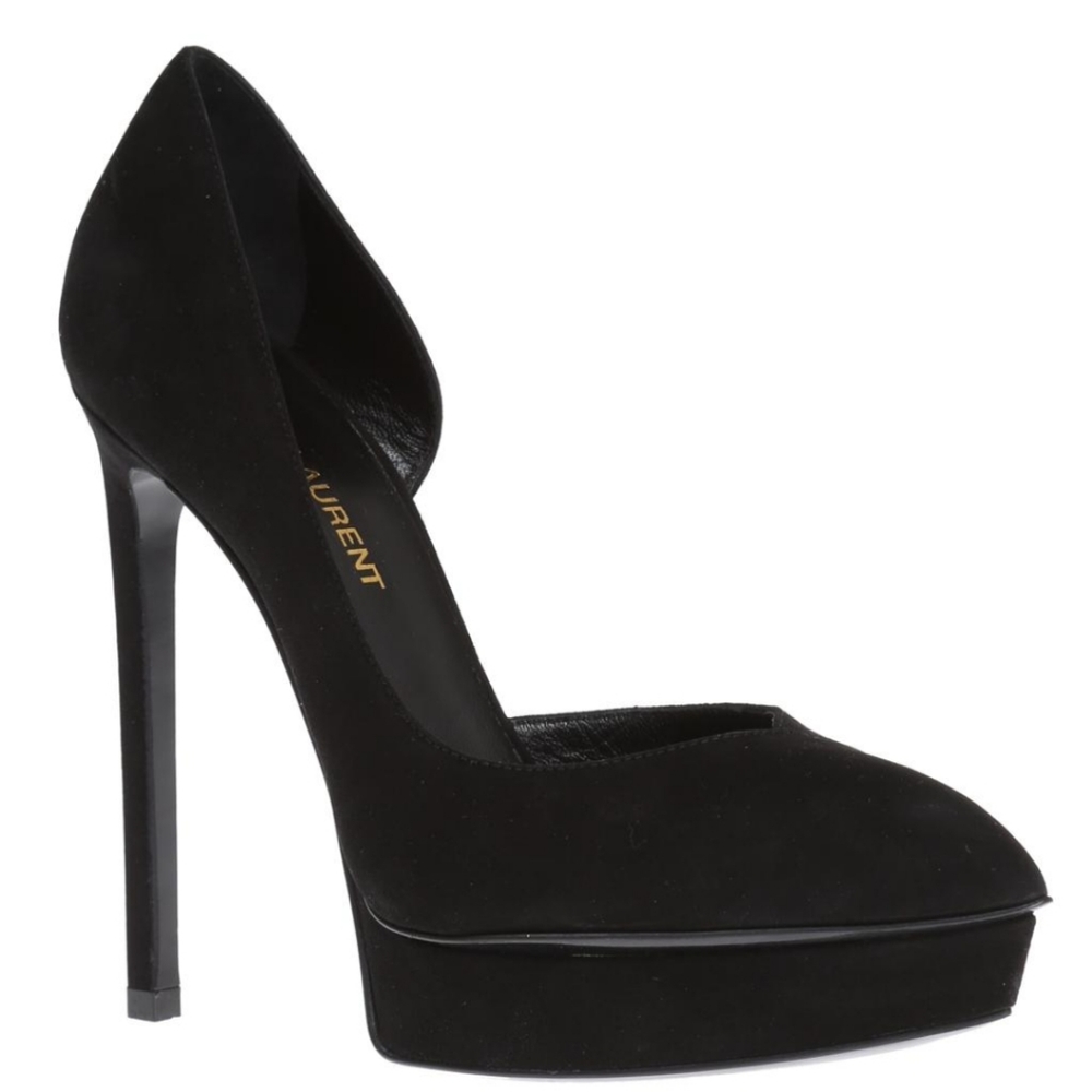 Saint Laurent suede Janis 105 platform pumps
